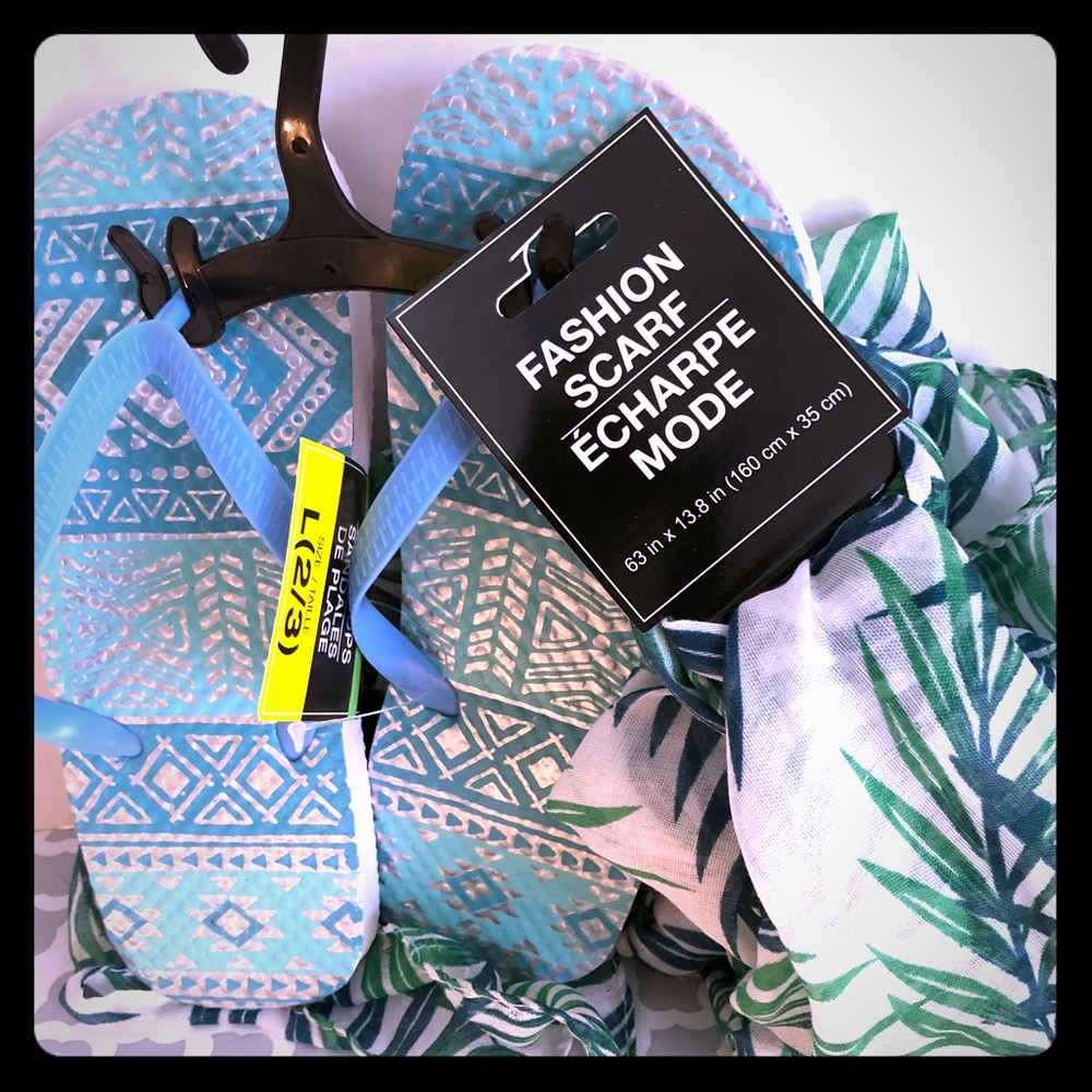 Cute Summer Sandel’s with a matching Scarf.
